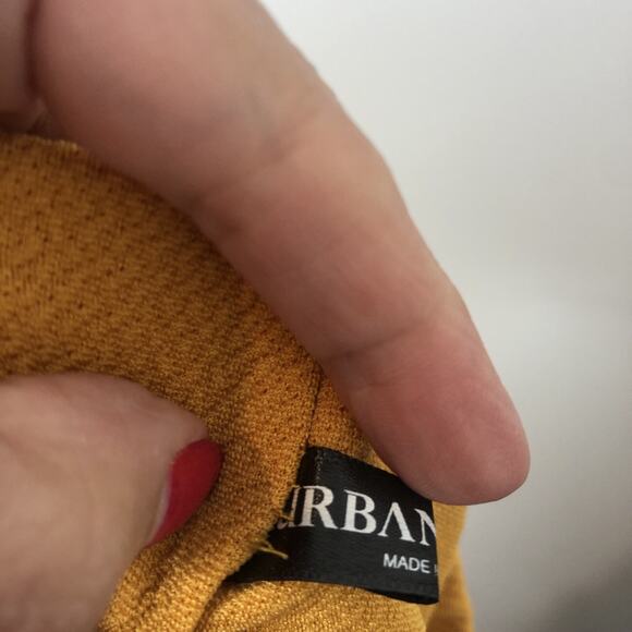 Urban Coco Women's Mustard Yellow Pull-On Stretchy Mini Skirt Size Large - Picture 3 of 5